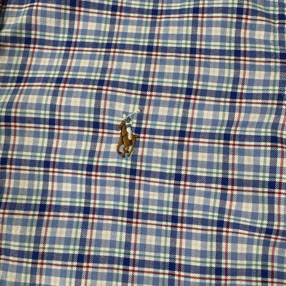 Ralph Lauren Men's M Multicolor Flesh Pony Plaid Long Sleeve Button Down Shirt‎ - Picture 3 of 8